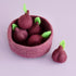 DASHDU - Penelope Plum - Five Felt Fruit Plums With Bowl